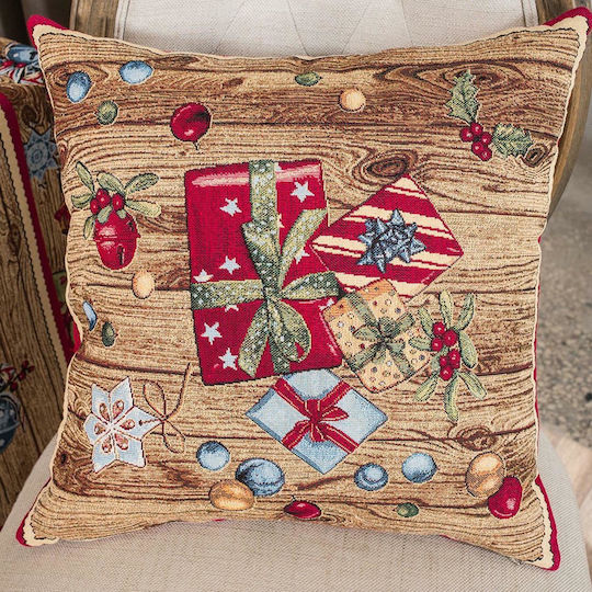 Teoran Christmas Decorative Pillow Gift Square Multicolour 45x45cm