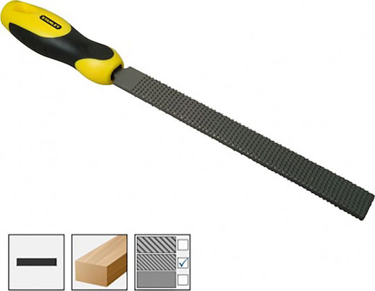 Stanley 0-22-467 Ράσπα 200mm Πλακέ με Λαβή (Μεσαίο Δόντι)