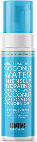 MineTan BodySkin Coconut Water Self Tanning Mousse Σώματος Dark 200ml