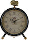 Artekko Lavonia Tabletop Clock with Indicators Metal Black 41828