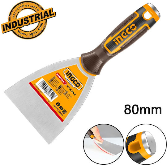 Ingco Spatula Inox 80mm with Plastic Handle HPUT08080