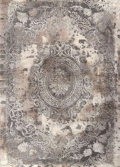 Tzikas Carpets Сет Съвременни Спалня килими Елементи Сив 159-0-355-31131-975 2бр