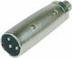 Comp Converter XLR male to RCA female Silver 5pcs 01.095.0053