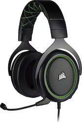 Corsair HS50 Pro Over Ear Gaming Headset με σύνδεση 3.5mm Πράσινο