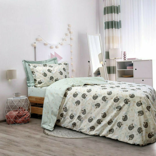 Das Home Kids Quilt Single Cute Girl Gray 160x240cm