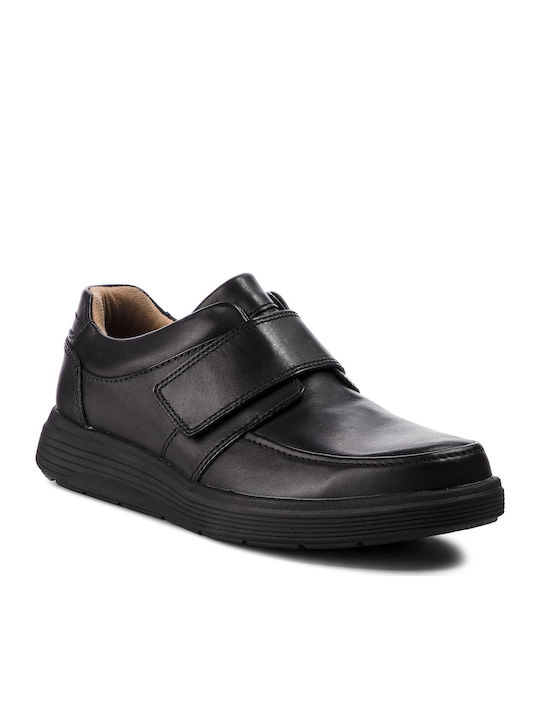 Clarks Un Abode Strap Men's Leather Casual Shoes Black