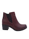 Safe Step 19203 Leder Damen Knöchelstiefel Burgundisch