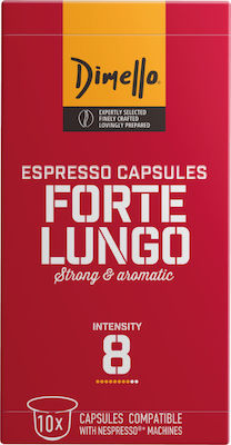 Dimello Κάψουλες Espresso Forte Lungo Συμβατές με Μηχανή Nespresso 100caps