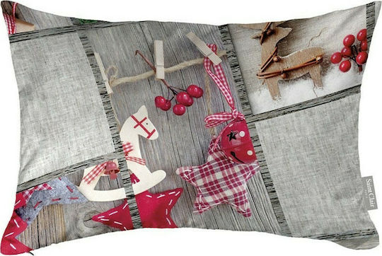 Saint Clair Perna Decorativă de Crăciun 4014 Oblong Gri 30x45buc
