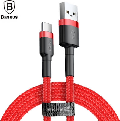Baseus Cafule Braided USB 2.0 Cable USB-C male - USB-A male Κόκκινο 3m (CATKLF-U09)