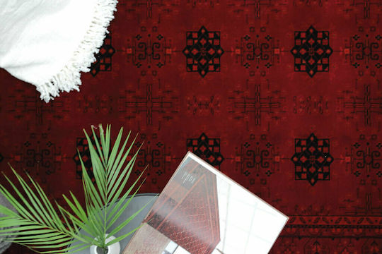 Royal Carpet 8127A Bedroom Rugs Set Afgan Dark Red 11AFG8127A77.067500 3pcs