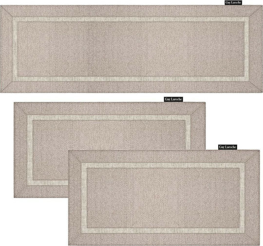 Guy Laroche Victoria Set Modern Schlafzimmer-Teppichsets aus Mikrofaser Natural 1139086117000 3Stück