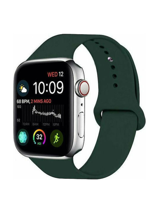 Armband Silikon mit Pin Dark Green (Apple Watch 42/44/45mm)