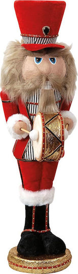 Lianos Decorativ Nutcracker de pluș cu Tobă 61cm Nutcracker de Crăciun