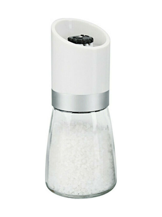 Sinoglass Χειροκίνητος Μύλος Πιπεριού Γυάλινος σε Λευκό Χρώμα 15cm