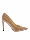 Nine West Tatiana Pointed Toe Heel of Patent Leather with Stiletto Heel Beige