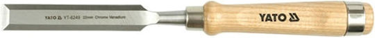 Yato Meißel mit Skewed Klingentyp Breite 8mm und Hölzernem Griff