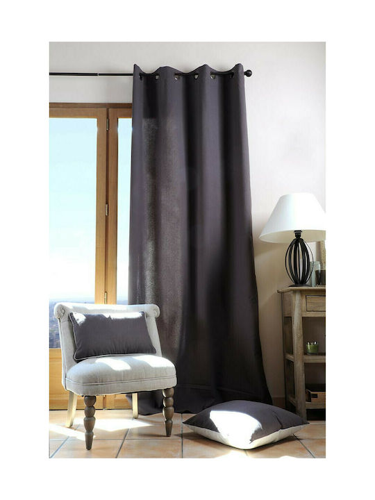 Perdea Cu Capse S-F Duo Gri 135x240cm