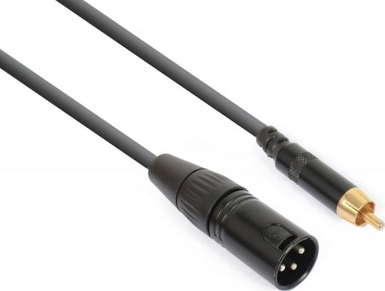 Power Dynamics XLR male to RCA male 0.15m Cable (177.001)