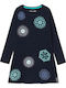 Pasas Girls Dress Long Sleeve Navy Blue