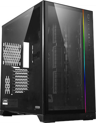 Lian Li PC-011 Dynamic XL (ROG Certified) Gaming Full Tower Κουτί Υπολογιστή με Πλαϊνό Παράθυρο και RGB Φωτισμό Μαύρο