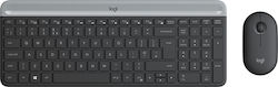 Logitech MK470 Fără fir Set tastatură și mouse UK Gri