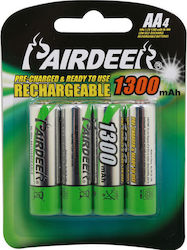 Pairdeer Презареждащи батерии AA Ni-MH 1300mAh 1.2V 4бр
