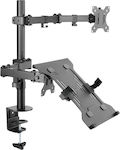 Lumi LDT12-C1M2KN Desk Mounted Stand for Monitor up to 32" with Extension Arm Silver