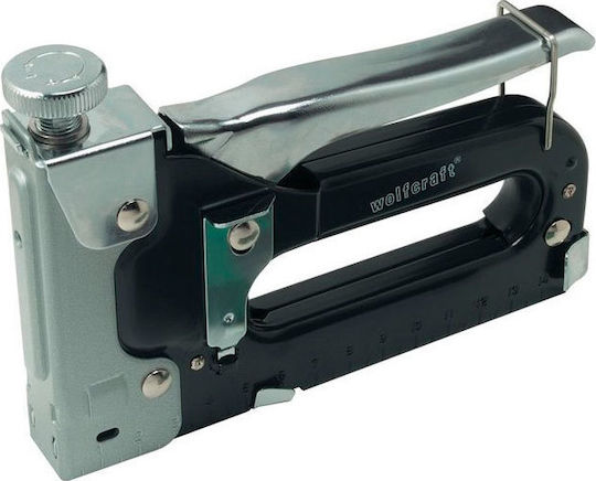 Wolfcraft Hand Tacker with Staples 8mm Hand Staple Gun for Staples 7089000