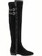 Delaney Wildleder Damenstiefel Schwarz