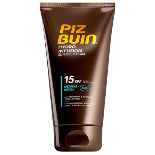 Piz Buin Hydro Infusion Gel Antisolar Waterproof Pentru Față Protectie Solara (SPF) 15 150ml