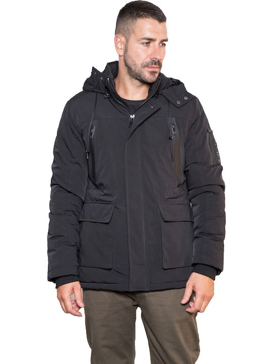 Splendid Men's Winter Parka Jacket Black -6