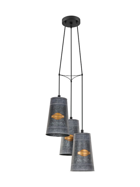 Eglo Honeybourne Pendant Light Suspension for Socket E27 Black