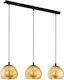 Eglo Albaraccin Pendant Light Three-Light Rail for Socket E27 Yellow