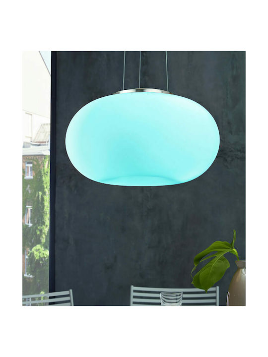 Eglo Optica-c Κρεμαστό Φωτιστικό Λευκό LED 44.5x44.5x150εκ.