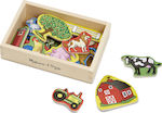 Melissa & Doug Joc de construcție magnetic Wooden Farm Animals Magnet