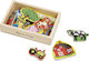 Melissa & Doug Magnetic Construction Toy Wooden Farm Animals Magnet