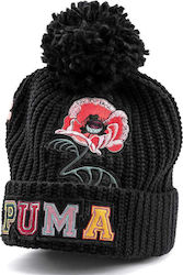 PUMA X Sue Tsai Pom Pom Beanie Γυναικείος Σκούφος Πλεκτός σε Μαύρο χρώμα
