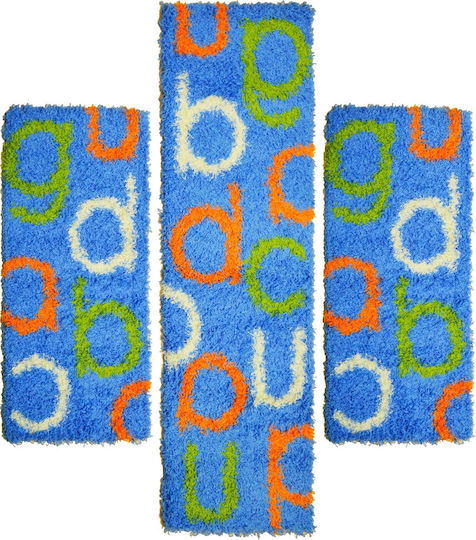 Sprintzio Schlafzimmer-Teppichsets Blau 1132 3 Stück