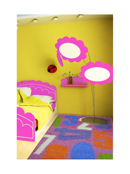 Sprintzio Set Zottelig Schlafzimmer-Teppichsets Synthetisch,Polyester/Cotton/Leather Pink 1131 3Stück