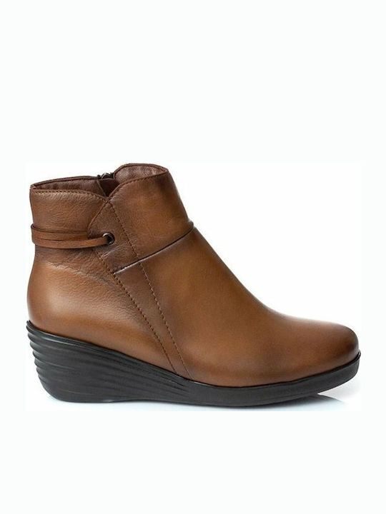 Ragazza Leder Damen Knöchelstiefel Tabac Braun