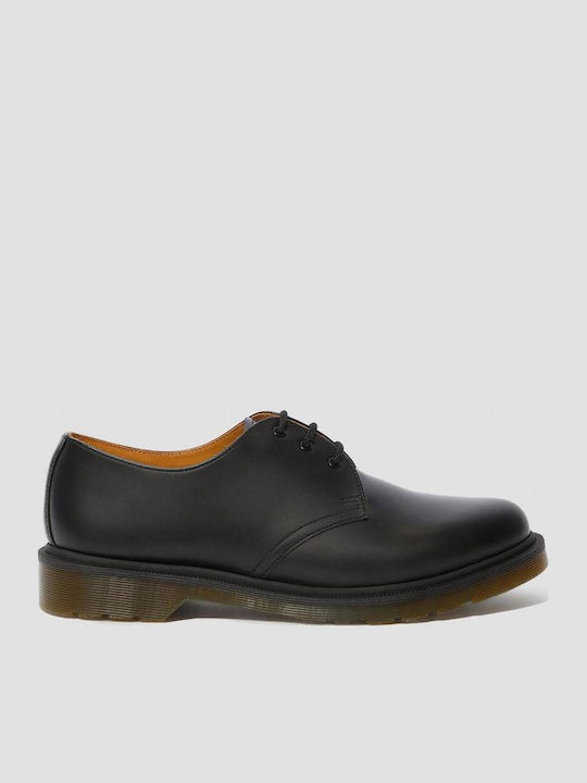 1461 Plain Welt Smooth Δερμάτινα Ανδρικά Casual Παπούτσια Μαύρα