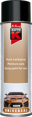Auto K Paint Σπρέι Βαφής για Αμάξωμα Αυτοκινήτου Μαύρο 500ml