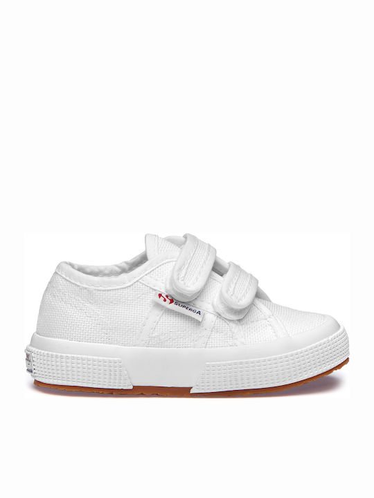 Superga Kinder Sneakers mit Klettverschluss Weiß