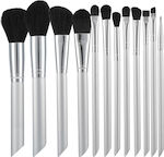 Tools for Beauty Silver Σετ 12 Πινέλων Μακιγιάζ