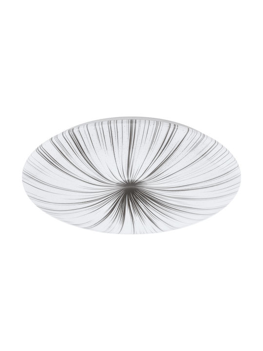 Eglo Nieves Μοντέρνα Πλαστική Πλαφονιέρα Οροφής με Ενσωματωμένο LED σε Λευκό χρώμα 51cm