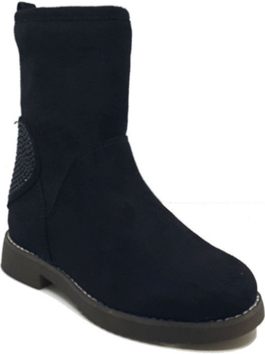 Kelly Anatomice Ghete Copii din Suede cu Fermuar Negre