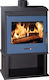 Syrios Stadio WB Stahl Holzofen 17kW Blau