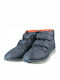 Alvis Leather Kids Boots with Velcro Navy Blue