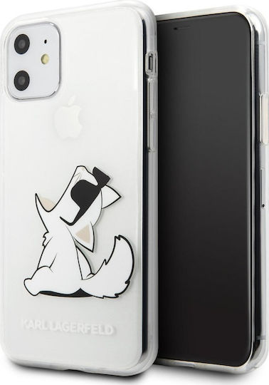 Karl Lagerfeld Transparent Choupette Fun Umschlag Rückseite Silikon Transparent (iPhone 11)